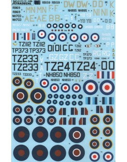 XTRADECAL 1/72 SCALE DECAL FOR PLASTIC MODEL KIT'S - 72178 - Supermarine Spitfire Mk.XIV Collection XD72178