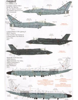 XTRADECAL 1/72 SCALE DECAL FOR PLASTIC MODEL KIT'S - 72216 - Royal Air Force Update 2013-14