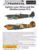 XTRADECAL 1/72 SCALE DECAL FOR PLASTIC MODEL KIT'S - 72229 - Fighters over Africa and the Mediterranean Pt.2