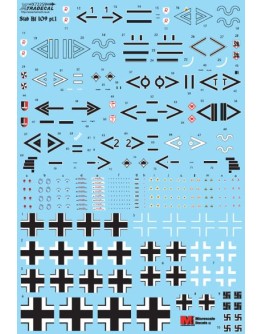 XTRADECAL 1/72 SCALE DECAL FOR PLASTIC MODEL KIT'S - 72259 - Messerschmitt Bf 109 Stab Pt1