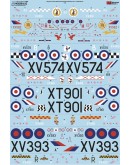 XTRADECAL 1/72 SCALE DECAL FOR PLASTIC MODEL KIT'S - 72293 - Royal Air Force Mcdonnell Douglas FG.1 & FGR.2 Phantom Pt4