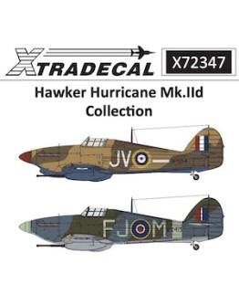 XTRADECAL 1/72 SCALE DECAL FOR PLASTIC MODEL KIT'S - 72347 - Hawker Hurricane Mk.IId Collection