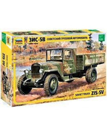 ZVEZDA 1/35 SCALE PLASTIC MILITARY MODEL KIT - 3529 - ZIS-5V SOVIET TRUCK ZV3529