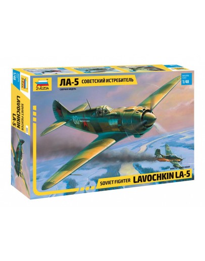 ZVEZDA 1/48 SCALE PLASTIC AIRCRAFT MODEL KIT - 4803 - SOVIET FIGHTER LAVOCHKIN LA-5