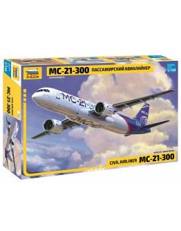 ZVEZDA 1/144 SCALE PLASTIC AIRCRAFT MODEL KIT - 7033 - CIVIL AIRLINER MC-21-300