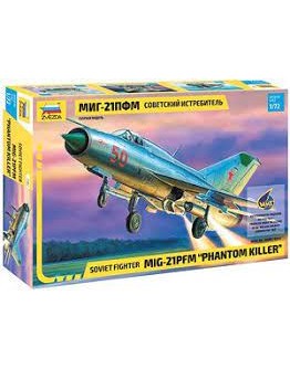 ZVEZDA 1/72 SCALE PLASTIC AIRCRAFT MODEL - 7202 - MIG-21PFM "PHANTOM KILLER" ZV7202