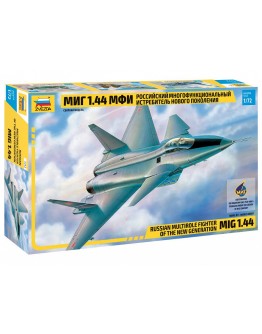 ZVEZDA 1/72 SCALE PLASTIC AIRCRAFT MODEL - 7252 - RUSSIAN MULTIROLE FIGHTER OF THE NEW GENERATION MIG 1.44