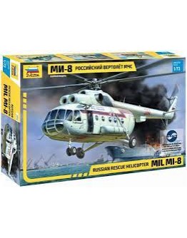 ZVEZDA 1/72 SCALE PLASTIC AIRCRAFT MODEL - 7254 - RUSSIAN RESCUE HELICOPTERS MIL MI-8 ZV7254